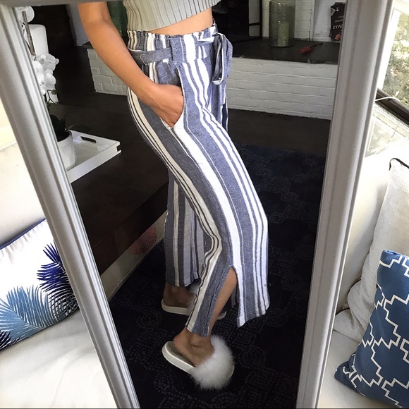 LAST ONE‼️S/M Stripe Herringbone WideLeg Pants! 👖 - Picture 2 of 8